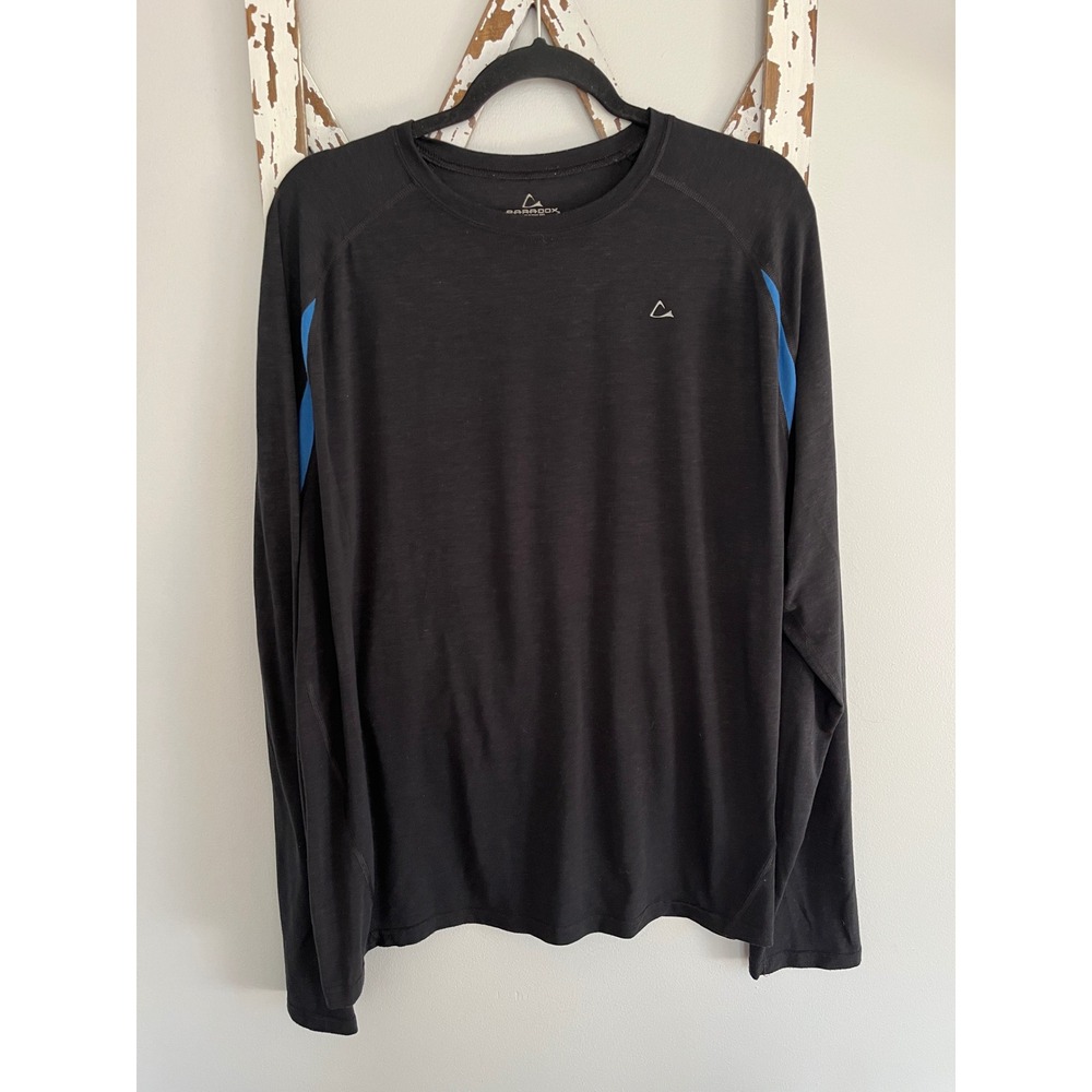 Paradox Men's Large Dark Gray and Blue Long Sleeve Shirt Size XL‎